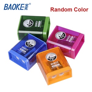 BAOKE-afiladores de lápices de plástico con 2 agujeros, manual para Proveedores de arte/Estudiante/escuela/papelería, 1 ud. - Product Image 3