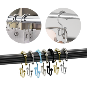 <b>Kitchen</b> Home Organizer Rustproof Waterproof Reusable Stainless Steel Double-Sided Bathroom Hook - Product Image 2