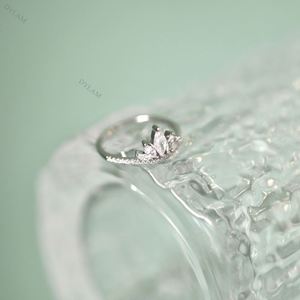 Anillos de Pareja Dylam 925 3925, 1 Juego, Anillos de Plata de Ley Originales, Anillos de Cóctel, Anillos de Boda Sólidos, Joyería Cúbica con Corona - Product Image 4