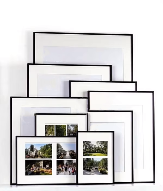 Modern Minimalist Aluminum Alloy Photo Frame, High-end Office Desktop, Living Room Decoration 8x10 Inches Customizable