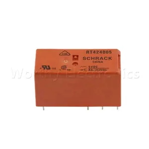 Módulo componente eletrônico do relé do MERGULHO RT424005 do relé do poder do relé 5V/12V/24VDC 8A 8PIN