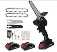 Tronçonneuse sans fil 21V à batterie lithium-ion de 6 pouces, sans balais, pour la coupe du bois et l'élagage des arbres, outil électrique de jardinage OEM ODM