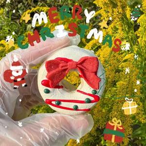 Hiçbir ek 2025 yeni sevimli noel Pet Donuts el yapımı bisküvi davranır köpekler evcil hayvanlar için noel hediyesi süslemeleri - Product Image 4