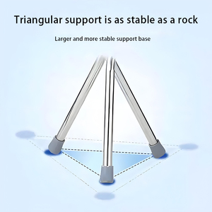 Chaise pliante confortable en alliage d'aluminium avec base antidérapante pour personnes handicapées, randonnée, pêche, attente en file d'attente - Product Image 3