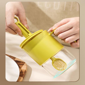 Venta al por mayor Syh222: Tarro de especias con tapa abatible y cuchara, material seguro, lavable, para almacenamiento de sal - Product Image 5