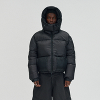 Veste matelassée réversible à capuche zippée pour homme, personnalisée, rembourrage thermique, effet bulle, chaude, d'hiver, doudoune pour homme
