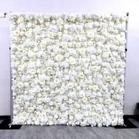 Panneau mural de fleurs artificielles pour fond de mariage, toile de fond murale de fleurs de cerisier pour la décoration de scène de mariage, de baby shower ou de fête