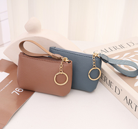 Dompet Wanita Model Baru 2026, Dompet Koin Kulit PU, Tas Kecil dengan Tali Gantung, Tas Clutch Gaya Vintage, Gantungan Kunci, Dompet Tangan