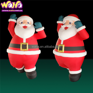 Dekorasi Natal kustom balon Santa Claus LED luar ruangan taman rumput musim dingin dekorasi Model Gas Santa Claus - Product Image 1