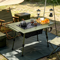 Table de pique-nique tactique extensible en métal moderne pour l'extérieur, idéale pour la cuisine et le camping, vente en gros