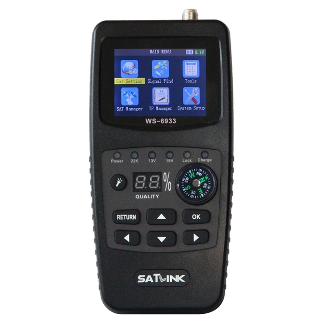 Original Satlink WS-6933 Mini Satellite Finder Meter DVB-S2 2.1 Lcd Screen Satlink Ws6933 Dvb-s2 Digital signal Satfinder