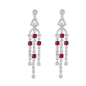 Juego de Pendientes de Silicona con Corte de Rubí, Certificados, de All Fashion Lab, Joyería Unisex para Fiestas, Venta al Por Mayor - Product Image 2