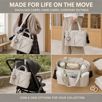 Sac à langer personnalisé avec logo, 10L, multi-poches, sac de voyage pour bébé avec poche pour biberon, bandoulière amovible pour mamans, Panalera