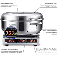 Set panci memasak anti lengket, perlengkapan masak baja tahan karat model baru, panci ikan ganda