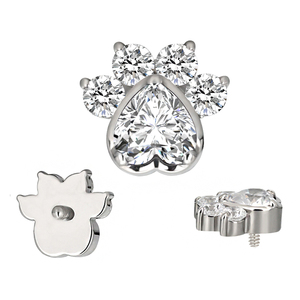 Juego de <span class=keywords><strong>Piercing</strong></span> de Titanio G23 con Diseño de Garra de Gato y Corazón con Circonita Cúbica en el <span class=keywords><strong>Centro</strong></span>, Joyería Corporal de 16G, <span class=keywords><strong>Piercing</strong></span> Helix, <span class=keywords><strong>Piercing</strong></span> Labret, <span class=keywords><strong>Piercing</strong></span> para <span class=keywords><strong>Labio</strong></span> - Product Image 3