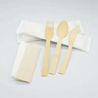 Ensemble de couverts en bambou de qualité alimentaire 5-en-1/4-en-1/3-en-1, couteau, fourchette, cuillère et serviette, personnalisé en usine en Chine, le plus vendu