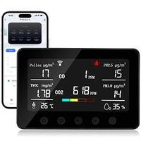 8'i 1 Arada İç Mekan Hava Kalitesi Dedektörü 5 Yıl Ömürlü NDIR CO2 Sensörü Lazer PM2.5 VOC Modülü Tuya 5G WiFi Veri Kaydedici LCD Monitör