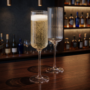 Flûte à champagne / Verre à toast en borosilicate fait main de 220 ml avec logo personnalisé pour cadeaux d'entreprise et kits de bienvenue promotionnels - Product Image 6
