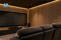 Panneau acoustique en lattes de bois Akupanel, panneau mural insonorisant en placage MDF pour la décoration des murs et plafonds intérieurs