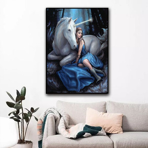 SONGWOOART DIY Cavalo e Menina Pintura Diamante Customizável Tamanho e Padrão Home Decor Pintura Diamante - Product Image 2