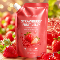 Pochette à bec verseur multicouche personnalisable et rechargeable de qualité alimentaire avec couvercle inviolable pour l'emballage de milkshakes et de boissons aux fruits