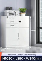 Meuble de rangement de bureau moderne en acier avec serrure, tiroirs multicouches, organiseur de fichiers sécurisé, design bas, origine Chine