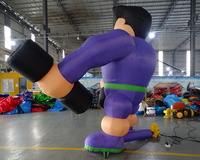 Publicité extérieure gonflables clubs de fitness GYM promotion géant gonflable fitness muscle homme modèle ballon personnage de dessin animé