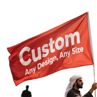 Bendera Promosi Kustom Merah Putih Biru Hijau Bendera Kebanggaan Promosi Taman 5 Bintang Tiang Bendera 3x5ft dengan logo Cetak Kustom