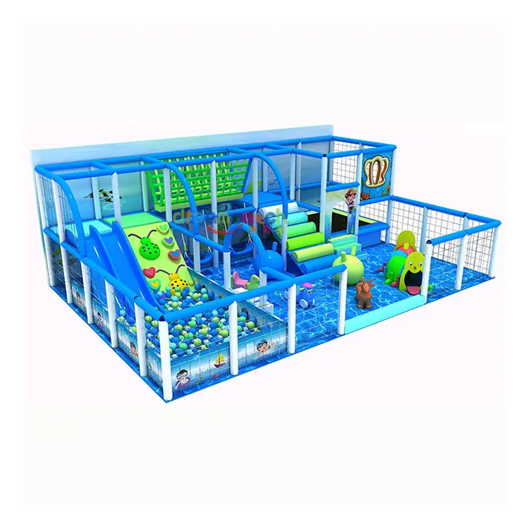 ozean thema mini-innenraum-spielplatz anbieter soft play kinder pvc rohrbezug innenraum-spielplatz