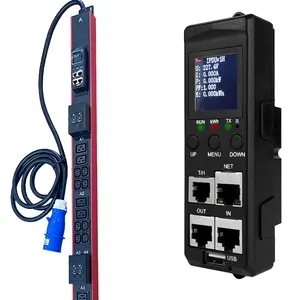 21 kW三相IP采集智能PDU 24端口C13 12端口C19 0U垂直安装10英尺电缆