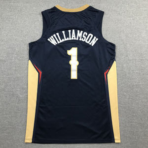Vêtements de basket-ball américains brodés en gros # 1 <span class=keywords><strong>maillot</strong></span> des Pelicans de la Nouvelle-Orléans pour homme <span class=keywords><strong>Zion</strong></span> <span class=keywords><strong>Williamson</strong></span> - Product Image 3