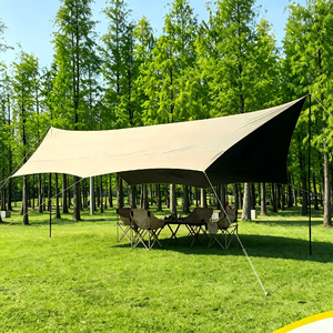 Wholesale 210D Oxford Camping Tarp Waterproof Heavy Duty Outdoor <b>Canopy</b> for Large Family Waterproof Design Protects From Rain an - Product Image 1