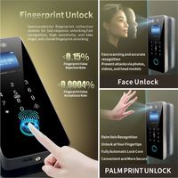 Serrure Intelligente pour Porte en Verre : Reconnaissance Faciale, Code, Empreinte Palmiste, Clé Serrure à empreinte digitale