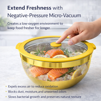 Bol à salade empilable multi-tailles en acier inoxydable Shangwey Cookware avec revêtement PVD, idéal pour la restauration, les fêtes et la famille