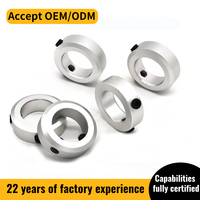 2011 Aluminium M3/M4/M5/M8/M10 Forged Clamp Style One-Piece Shaft Collar Retaining Ring Silver Oxide Finish Metric DIN Standard