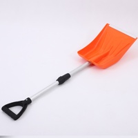 Pelle à neige portable la plus vendue pour voiture, avec bord en aluminium et manche télescopique, pour usage automobile et domestique
