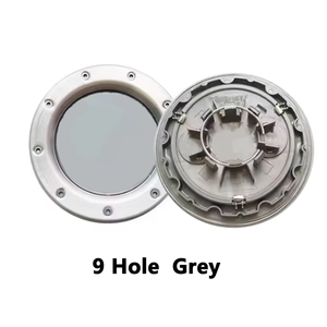 Tapacubos de 146mm 8D0601165K <span class=keywords><strong>Gris</strong></span> Negro ABS de 9 Agujeros con Emblema para Audi A4 A5 A6 A7 Q3 Q5 A3 S5 RS3 TT - Product Image 1