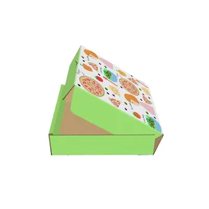 กล่องพิซซ่าพิมพ์ลายออกแบบได้ตามต้องการกล่องบรรจุกล่องพิซซ่าราคาถูกพร้อมโลโก้ของคุณเอง