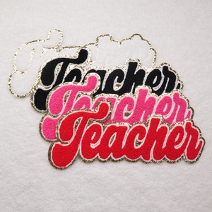 แผ่นผ้าปักลายตัวอักษรรีดติดกากเพชรสำหรับเสื้อผ้าแผ่นติดกาว - Product Image 3