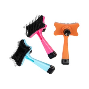 One-Touch Clean Pet Deshedding spazzola autopulente rimozione peli di cane e gatto con massaggio Grooming per spargimento di controllo - Product Image 6