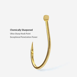 Hameçon de pêche haut de gamme en alliage de titane japonais plaqué or 24 carats - Product Image 4