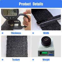 Ruban chauffant d'échappement noir 2in x 16.4ft ruban de protection thermique en fibre de verre pour moto avec attaches en acier inoxydable