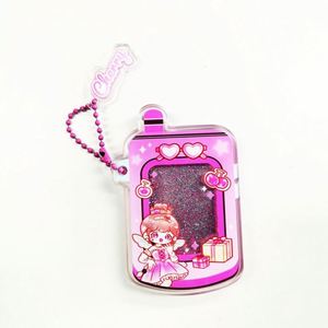 Custom Popular Liquid Flash Clear Charm <b>Anime</b> Shaker <b>Keychain</b> Custom Quicksand Acrylic <b>Keychain</b> - Product Image 2