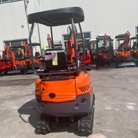 Mini-chargeuse sur chenilles d'occasion Rongyixin, benne 1050x730x730mm, pompe hydraulique Eaton, moteur et boîte de vitesses de marque réputée, usage domestique, haute performance