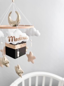 Produits tendance nouveautés mobile <span class=keywords><strong>pour</strong></span> bébé kaaba décor de pépinière islamique mobile <span class=keywords><strong>pour</strong></span> bébé en <span class=keywords><strong>feutre</strong></span> fait main emballé individuellement - Product Image 3