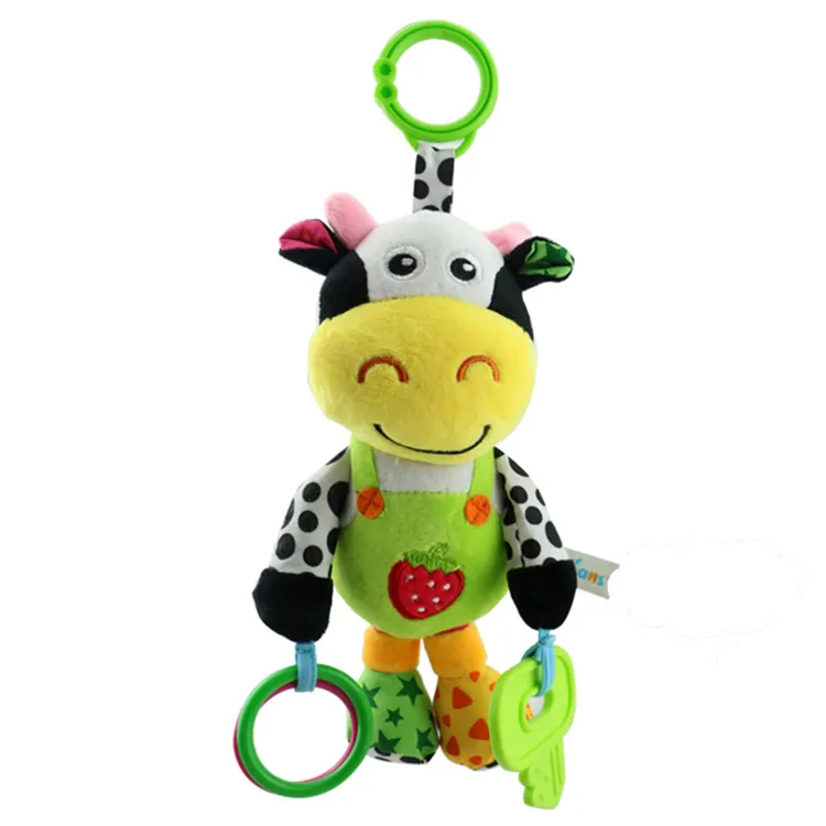 baby toys Hot Sale lovely Cow Stuffed Plush Musical Toy Baby Soft Hanging Toys