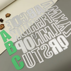 7cm lettre <span class=keywords><strong>métal</strong></span> Capital 26 <span class=keywords><strong>Alphabet</strong></span> matrices de découpe pour faire tous les mots découpes pochoirs de gaufrage pour bricolage Scrapbooking - Product Image 3