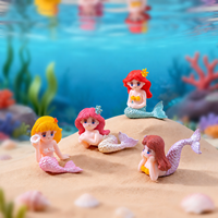 Figurines de sirène personnalisées en résine, décorations de dessins animés, peintes à la main, imperméables, ornements pour la maison, poissons d'aquarium pour la décoration et l'artisanat