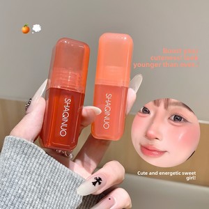 SHAQINUO Colorete Líquido Efecto Luminoso Mate Nude para Labios y Mejillas de Doble Uso, Juvenil, Energético y de Larga Duración, Transfronterizo - Product Image 2
