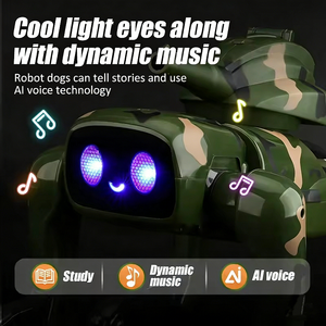 Robot Perro Cuadrúpedo RC con IA de 2.4Ghz, Camuflaje, Interactivo, con Música y Baile, Diseño Moderno, Programación IA, Juguete Robot - Product Image 4